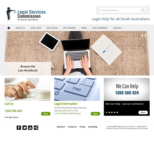 Legal Services Commission of South Australia website