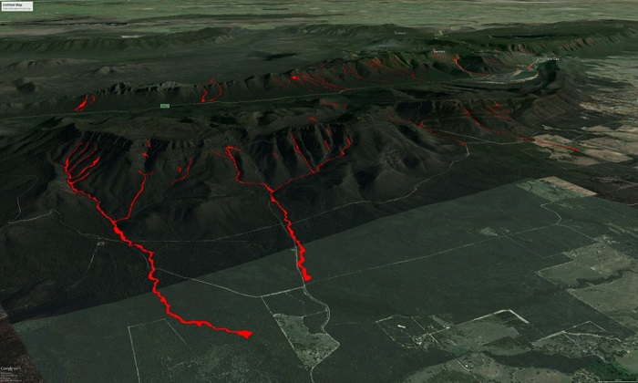 Grampians Natural Disaster Research - Google Earth Map