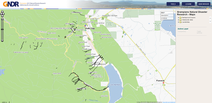 Grampians Natural Disaster Research - Map