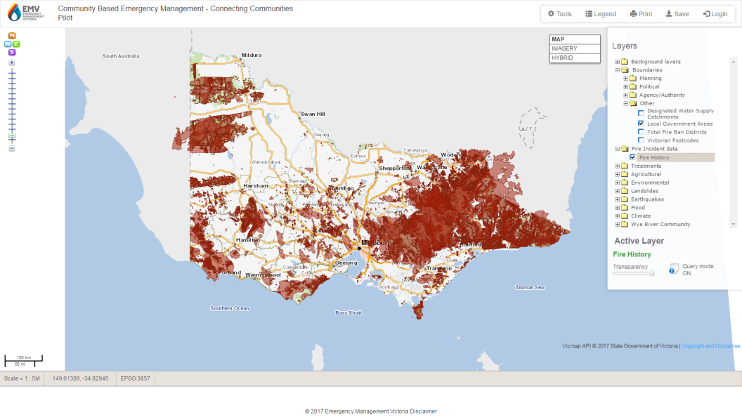 Interoperable Spatial Knowledge Base for Integrated Fire Management Planning map