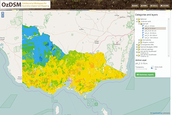Digital Soil Mapping in Australia (OzDSM) website
