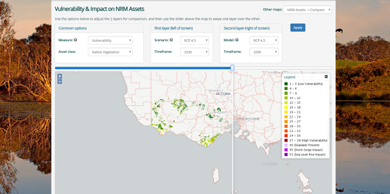 South West Climate Change Portal map