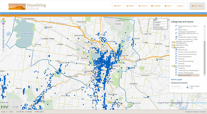 Visualising Ballarat map