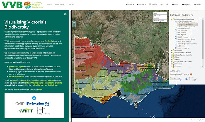 Visualising Victoria’s Biodiversity - portal