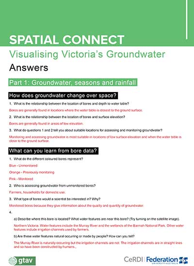Visualising Victoria's Groundwater - Answers