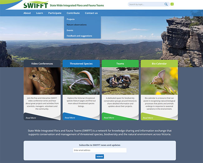 The State Wide Integrated Flora and Fauna Teams (SWIFFT) - website