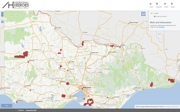 Aboriginal Heroes of Fire, flood and food mapping portal