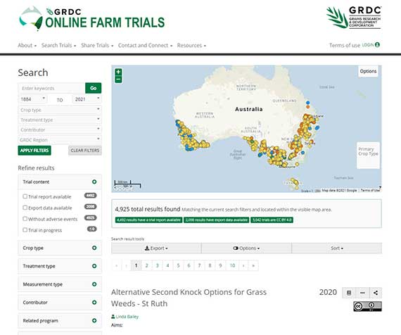 Online Farm Trials Update