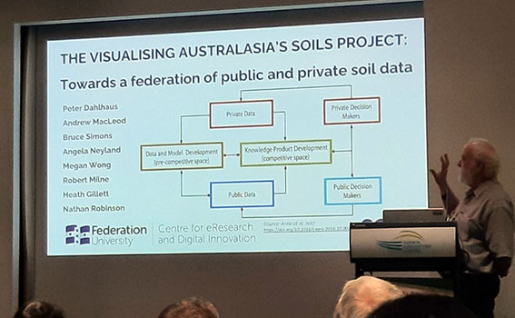 Pete Dahlhaus presenting the VAS Project at the Soil Science Conference in Darwin.