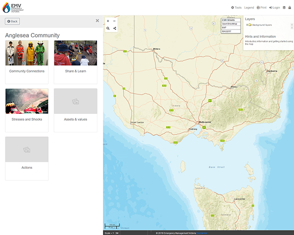 Emergency Management Victoria (EMV) Community Based Emergency Management Portal - Mapping Portal