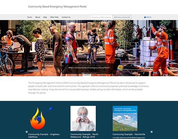 Emergency Management Victoria (EMV) Community Based Emergency Management Portal
