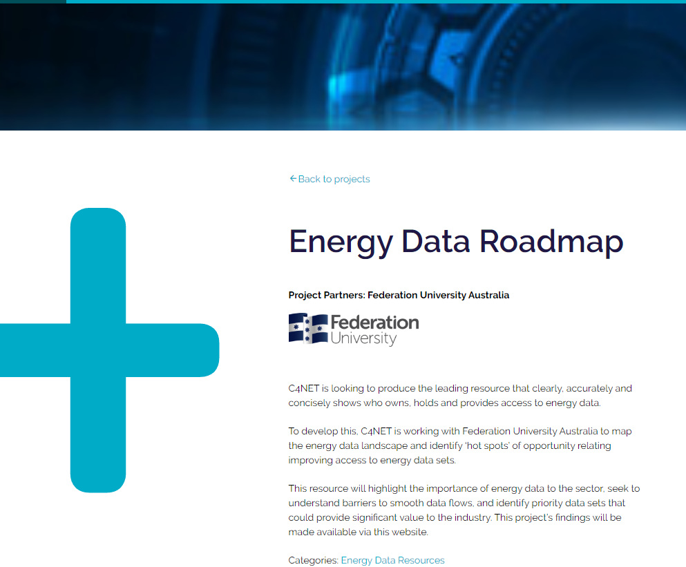 C4NET: Energy data roadmap