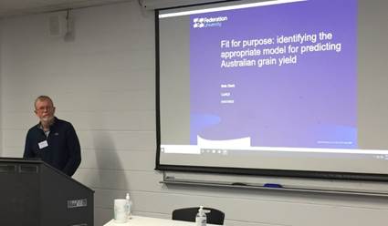CeRDI PhD candidate Robert Clark presenting at the Federation University HDR Conference